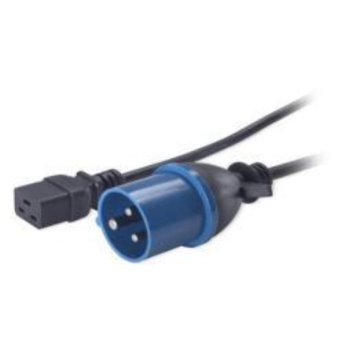 APC - Cavo di alimentazione - IEC 60320 C19 a IEC 60309 (M) - 2.5 m - nero - per P/N: SMT2200I-AR, SMT2200R2I-AR, SMT3000I-AR, SMT3000R2I-AR, SRT1500XLI, SRT2200XLI-KR